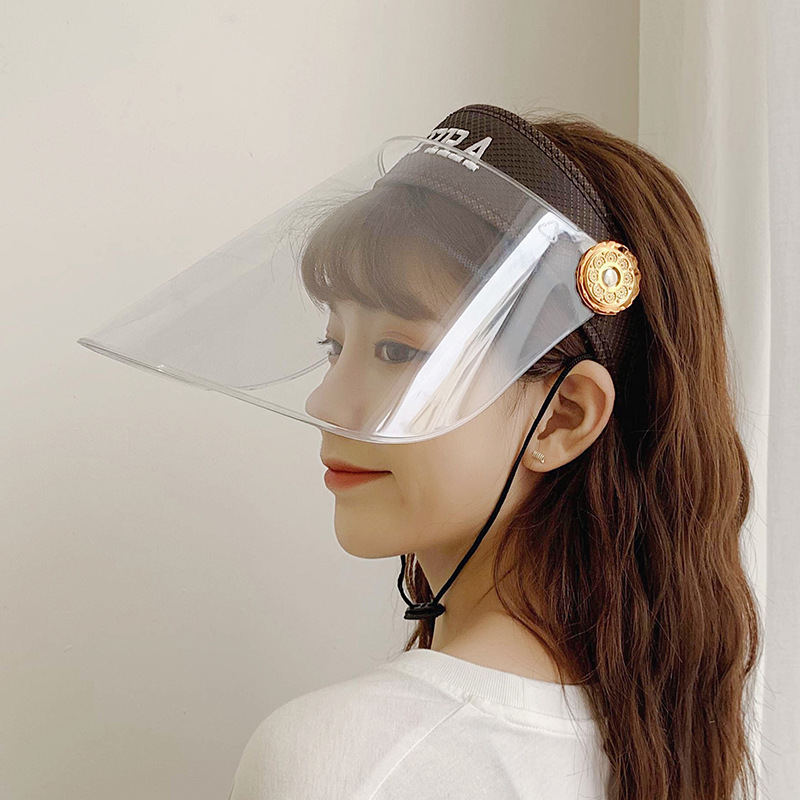 Sun-Proof Dustproof Full Face Cover Protective Mask Transparent Summer Season Anti-droplet Cap