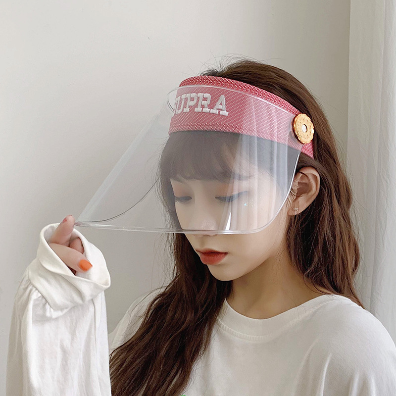 Sun-Proof Dustproof Full Face Cover Protective Mask Transparent Summer Season Anti-droplet Cap