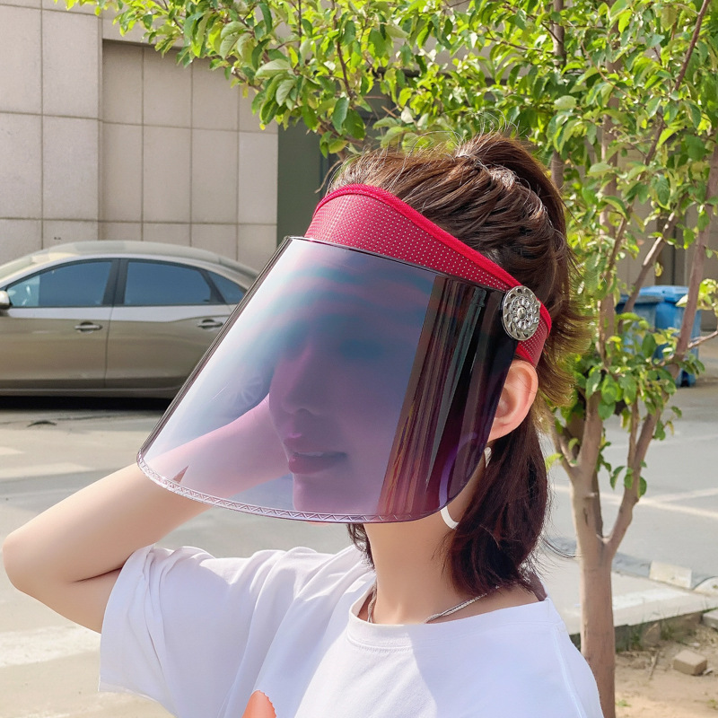 Sun Hat Female Sun-Proof Face Cover UV Protection Mask Male Summer Wide Anti-droplet Cap