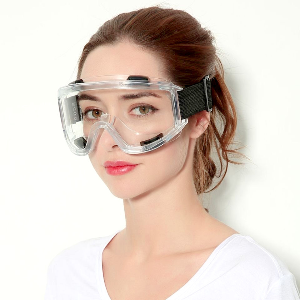 Dust-Proof Anti-Fog Four-Hole Wind Mirror Sports Safety Eye Protection Glasses Fully Enclosed Sealed Labor Protection Welding Protective Goggles
