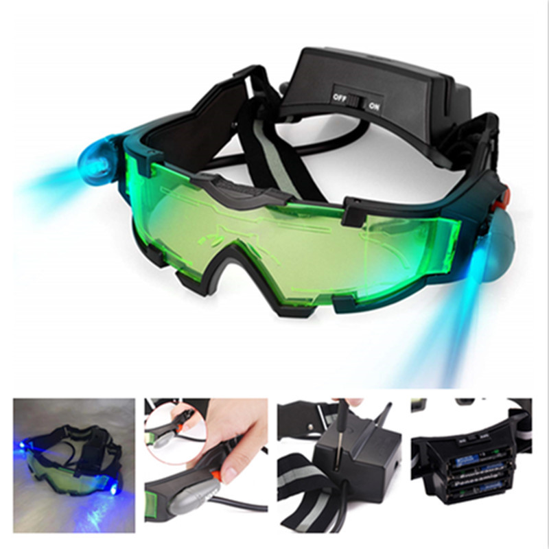 Cross-Border Led Dust-Proof Anti-Impact Ski Riding TikTok Disco Labor Protection with Light Safety Goggles
