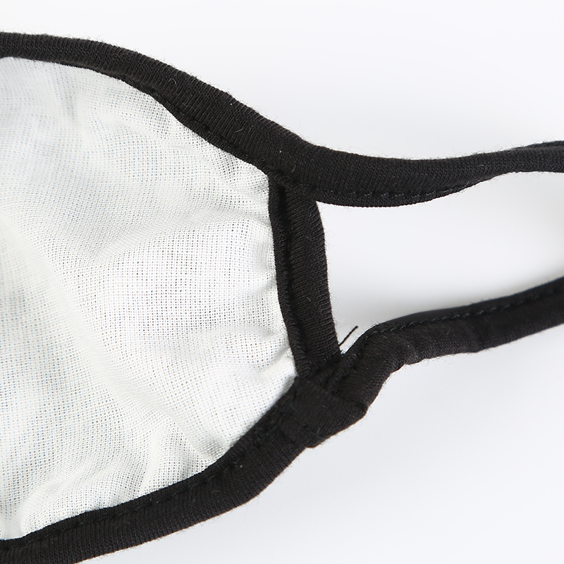 Cotton Adult Mask Printed Black Cartoon Dustproof Breathable Cotton Thin Respirator Spring and Summer Mask