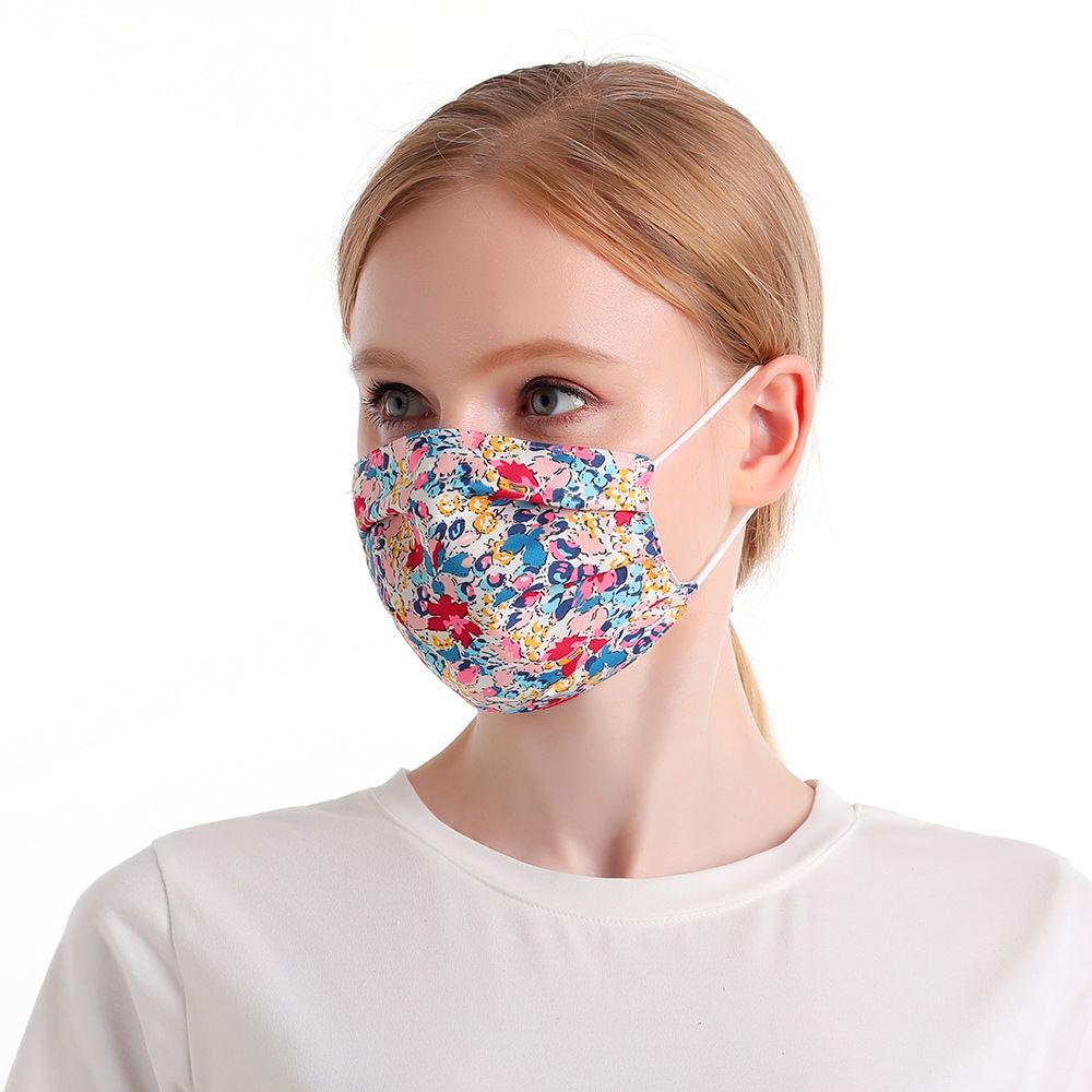 Cross-Border Cotton Mask Men&#039;s and Women&#039;s Printed Plain Respirator Dust Fog and Haze Comfortable Breathable and Washable