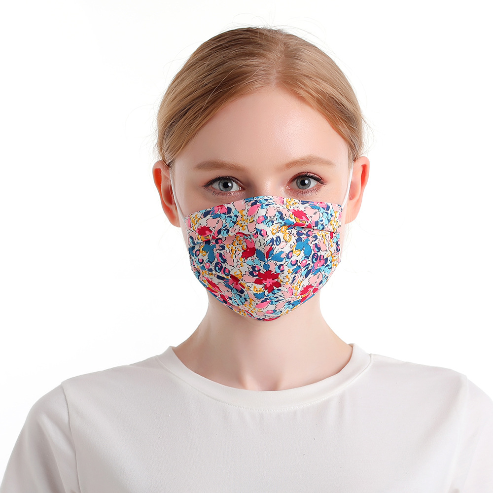 Cross-Border Cotton Mask Men&#039;s and Women&#039;s Printed Plain Respirator Dust Fog and Haze Comfortable Breathable and Washable