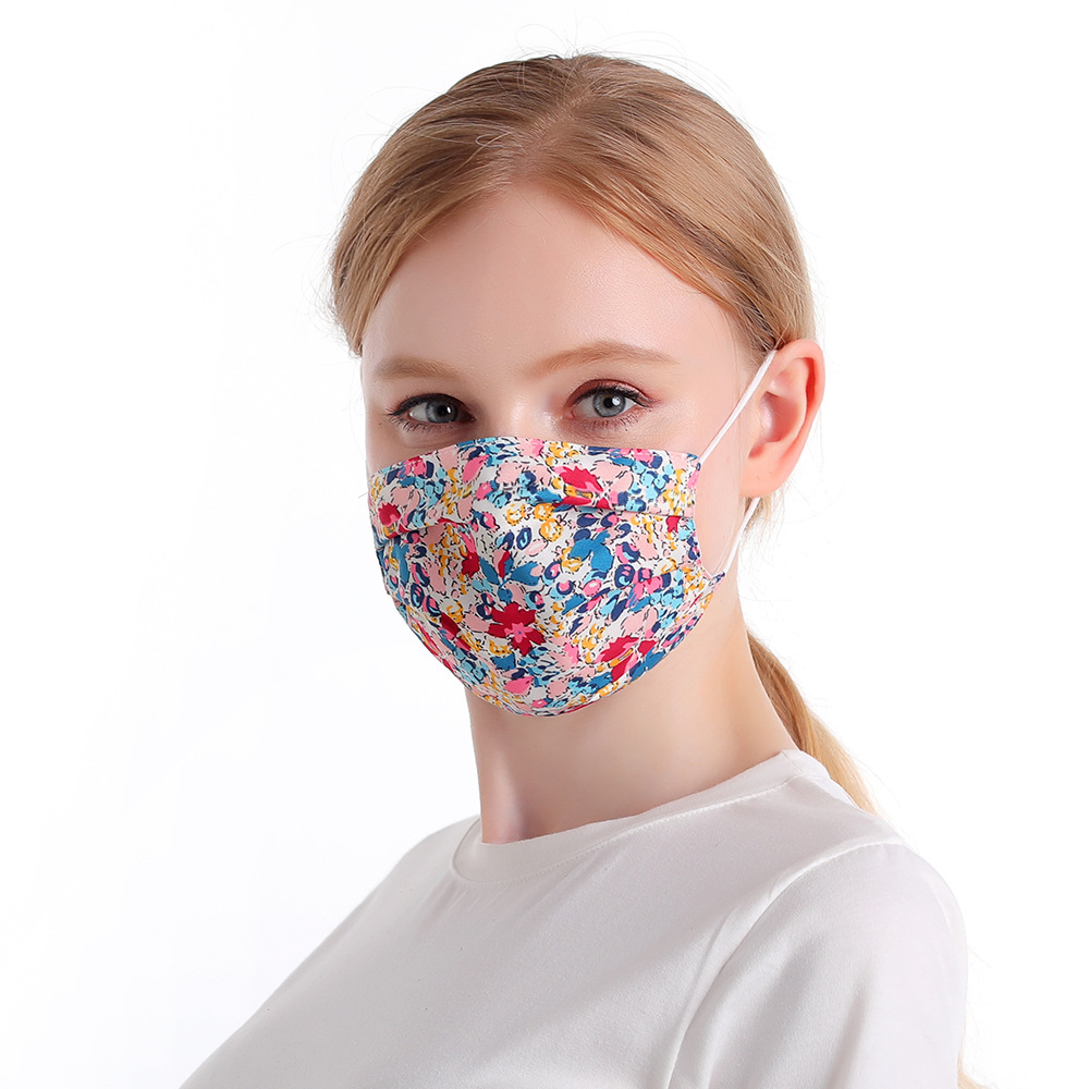 Cross-Border Cotton Mask Men&#039;s and Women&#039;s Printed Plain Respirator Dust Fog and Haze Comfortable Breathable and Washable