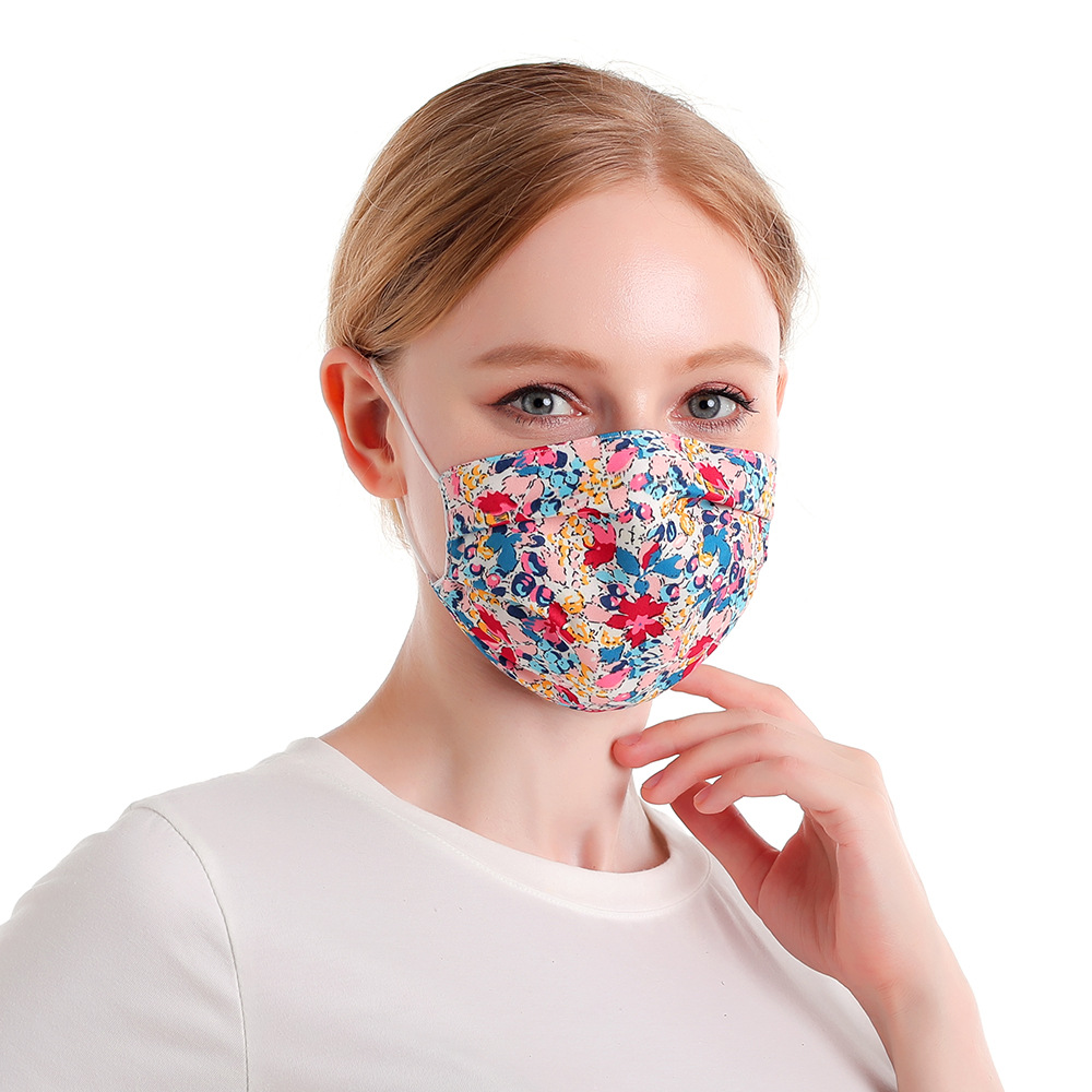 Cross-Border Cotton Mask Men&#039;s and Women&#039;s Printed Plain Respirator Dust Fog and Haze Comfortable Breathable and Washable