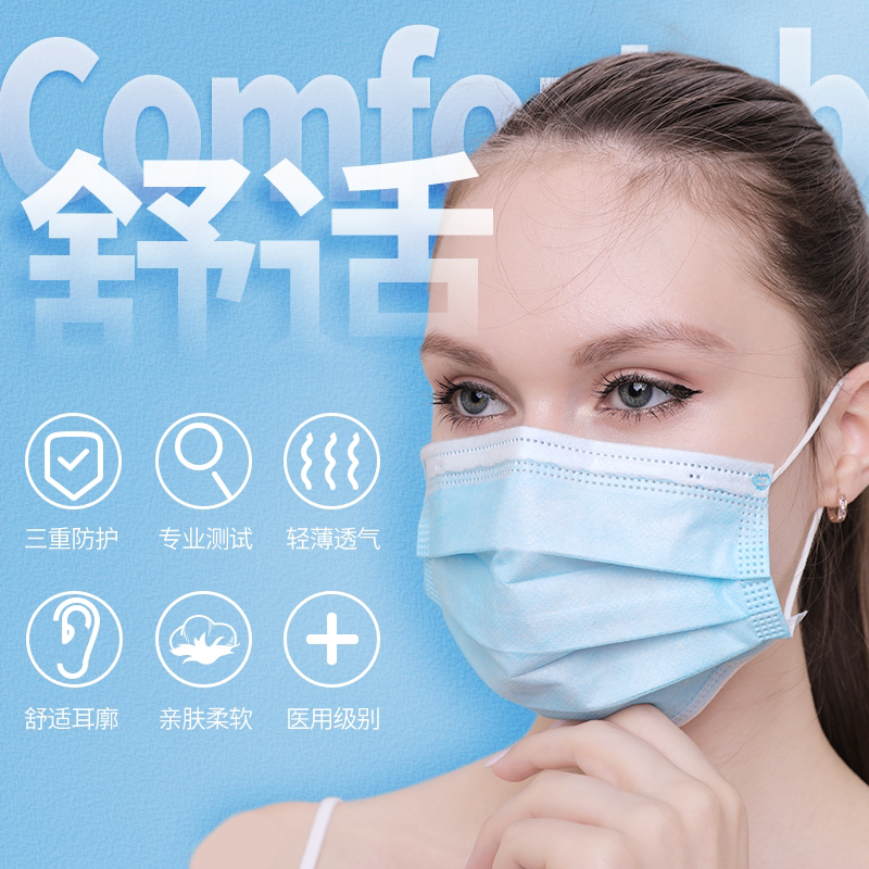 [Hongyu Medicine] Factory Direct Sales Disposable Mask Respirator Civil Protection