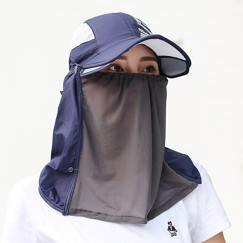 Summer cycling neck shields sun hat is suing sun visor hat retractable cap dust respirator cap sunscreen cap