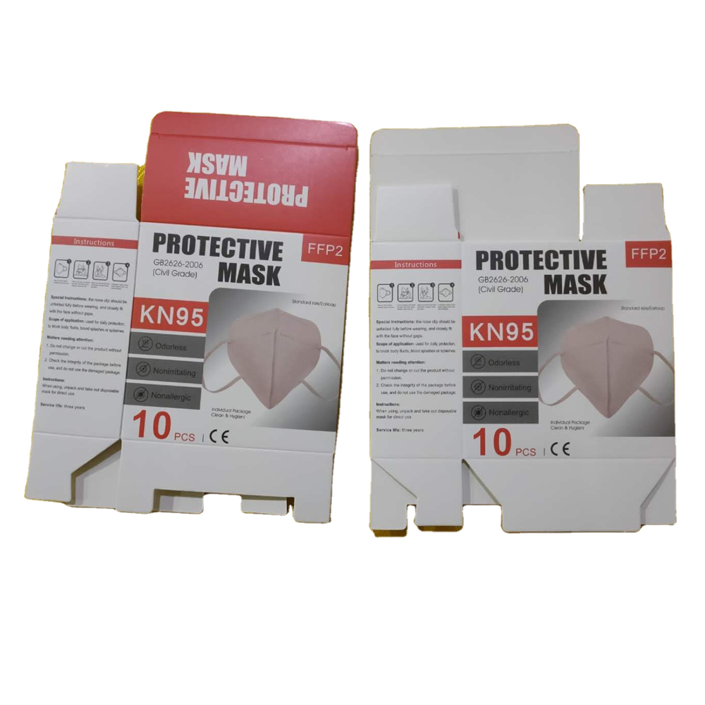 N95 face mask packaging box manufacturers customized disposable mask carton customized box in stock