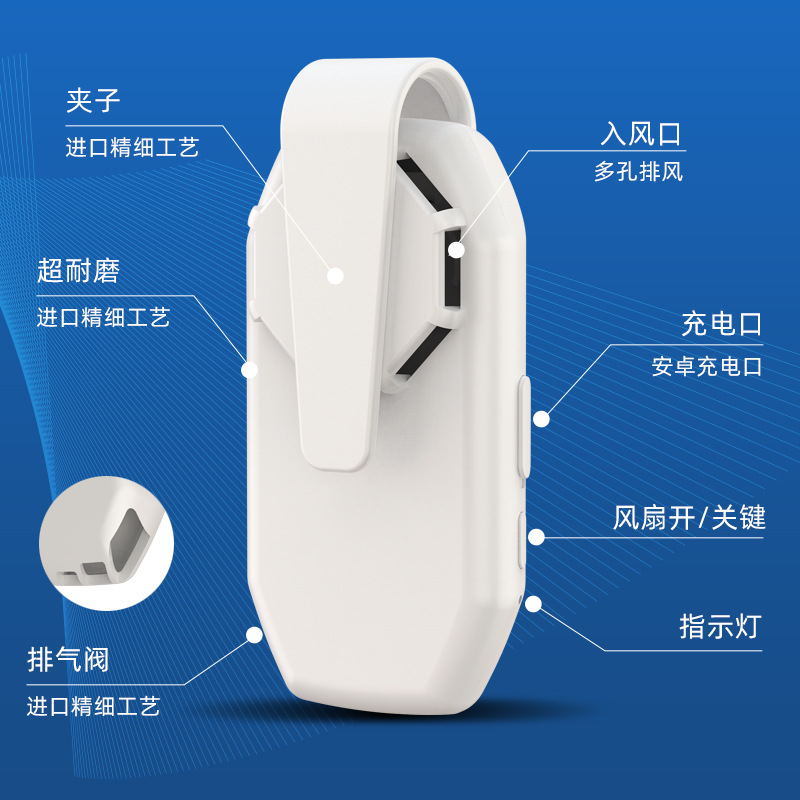 New Hot Electric Mask Fan Suitable for N95 KN95 Mask USB Rechargeable Mask Ventilation Fan