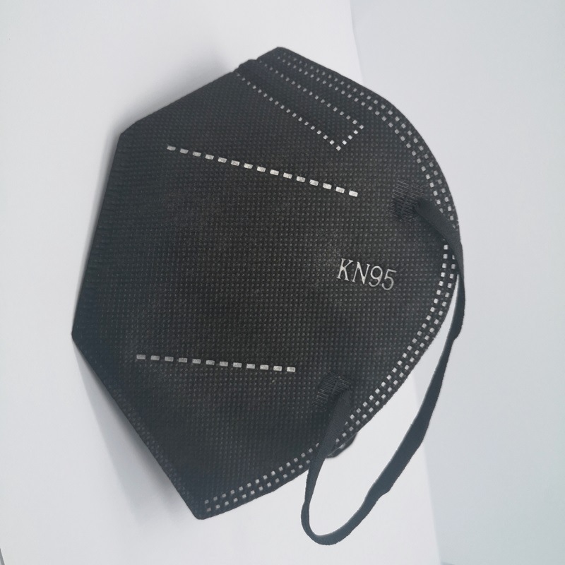 Spot Goods in Black KN95 Mask Double Layer Meltblown Fabric N95 Mask Industrial Dustproof KN95 Mask