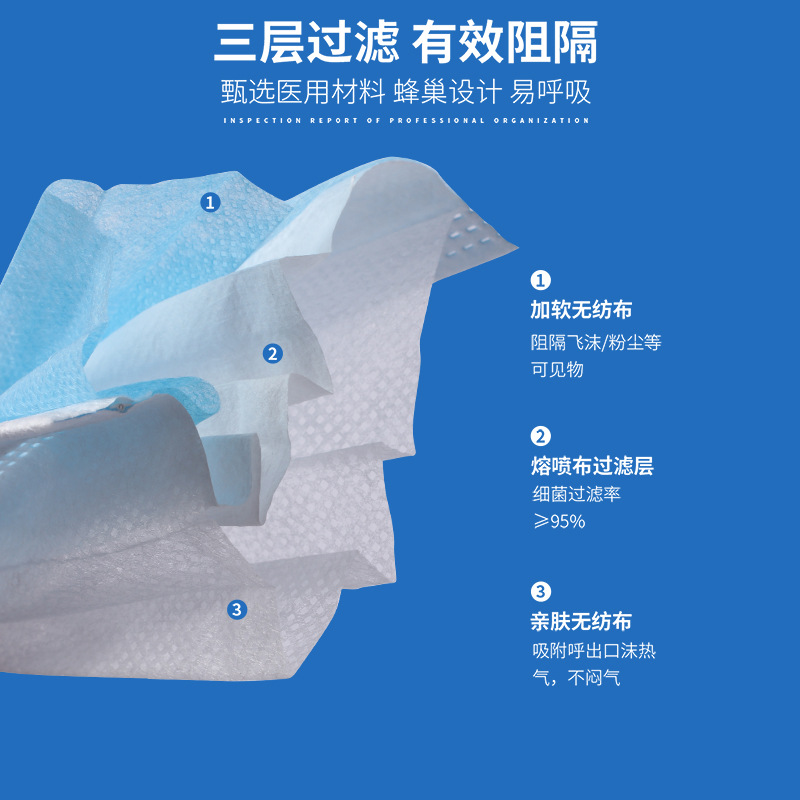 Hengming Medical Surgical Mask Disposable Three-Layer Protective Sterilization Surgical Mask