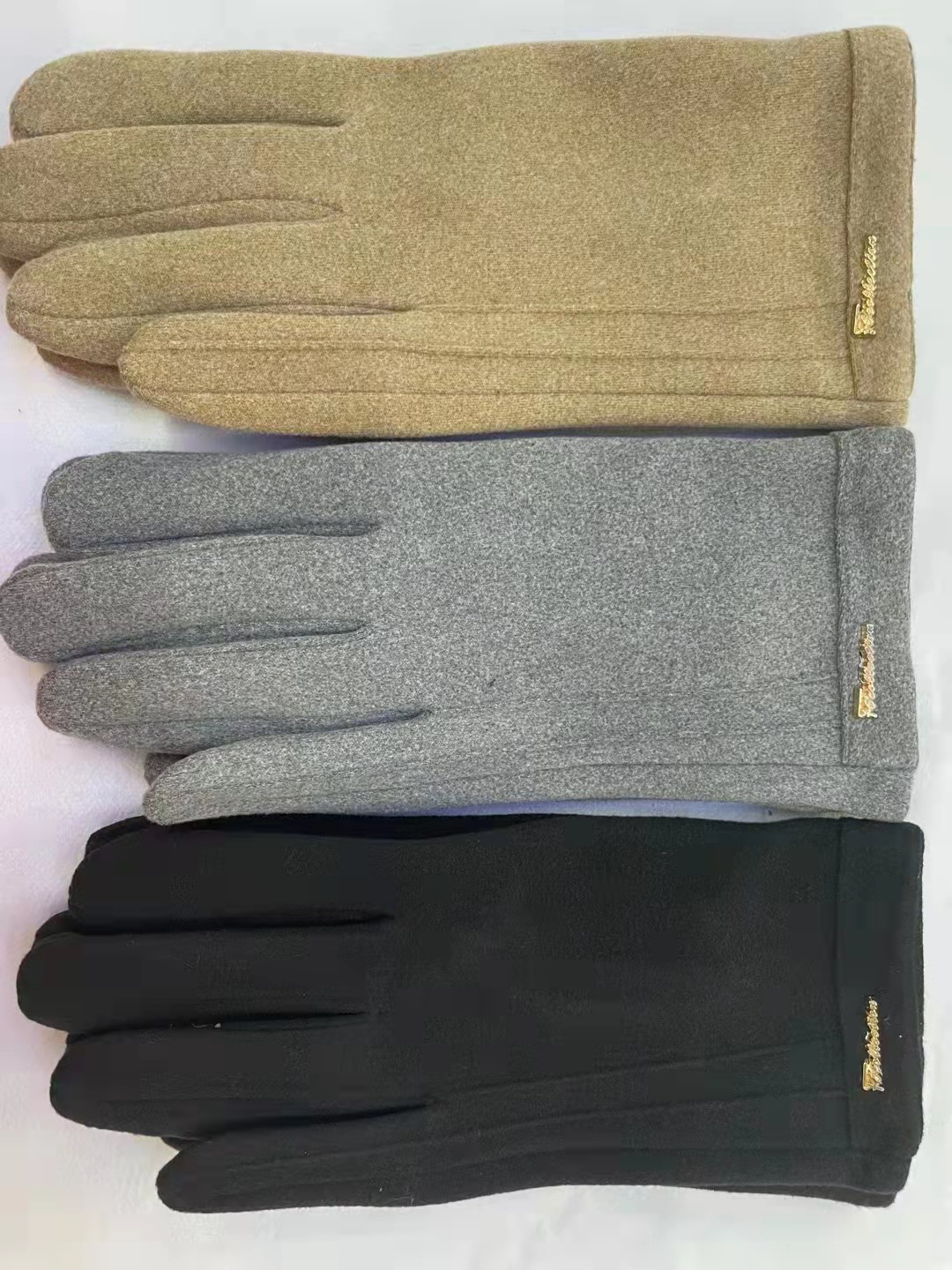 Gray for Winter Printed Monochrome Thin UV Universal Finger Gloves Spot Winter Warm Gloves