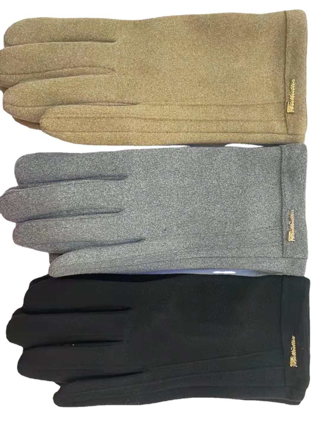 Gray for Winter Printed Monochrome Thin UV Universal Finger Gloves Spot Winter Warm Gloves