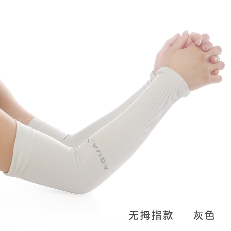 Korean Style Viscose Fiber Sun Protection Gloves Female Summer Spring Autumn Thin Long Ice Oversleeves UV Protection Arm Cover Running Men Celebrity Inspired