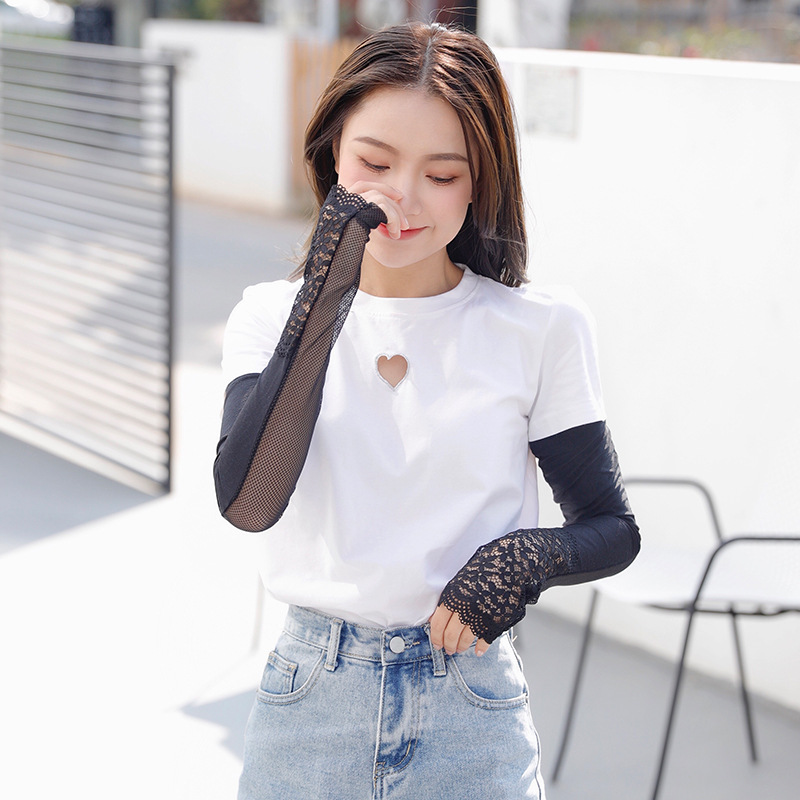 Long Sun Protection Gloves Driving UV Protection Oversleeve Thin Summer Cycling Sun Protection Ice Silk Arm Sleeve Covers Women