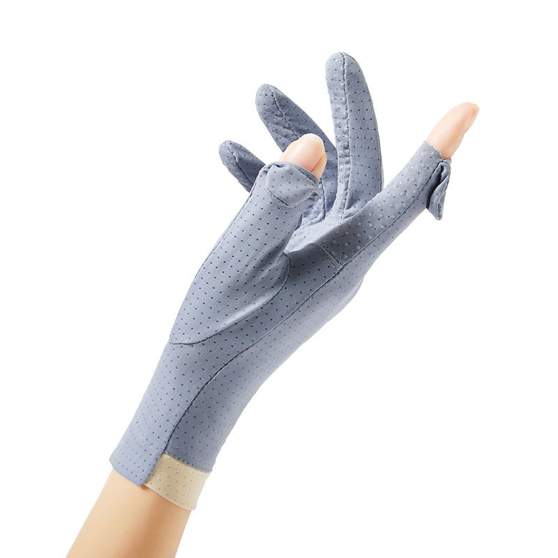 Ice Silk Sun Protection Gloves Men&#039;s and Women&#039;s D138 Summer Travel UV Protection Outdoor Riding Gloves Silicone Non-Slip