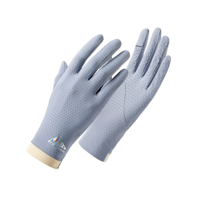 Ice Silk Sun Protection Gloves Men&#039;s and Women&#039;s D138 Summer Travel UV Protection Outdoor Riding Gloves Silicone Non-Slip