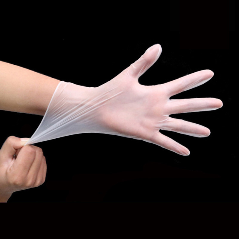 Jade Hand Disposable Gloves PVC Transparent Powder-Free Food Protection PVC Gloves Full Box