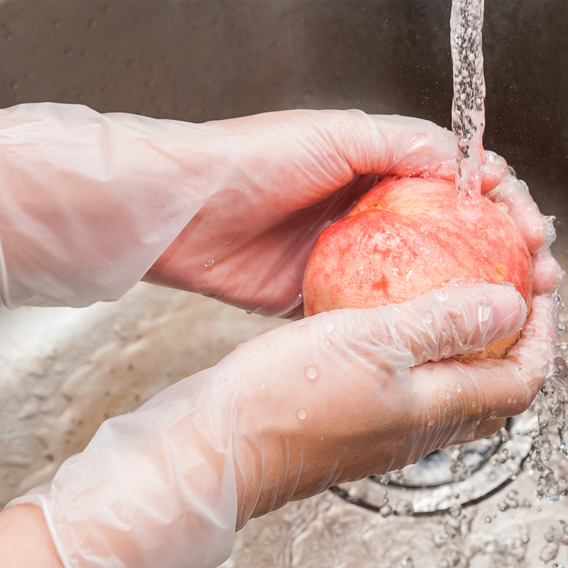 Jade Hand Disposable Gloves PVC Transparent Powder-Free Food Protection PVC Gloves Full Box