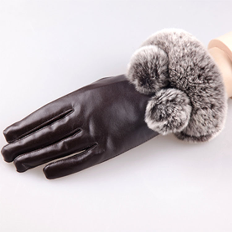 Bai Hu Wang, Nick leather gloves. rex rabbit fur gloves. Sheepskin wool gloves