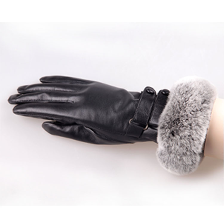 Bai Hu Wang, Nick leather gloves. rex rabbit fur gloves. Sheepskin wool gloves