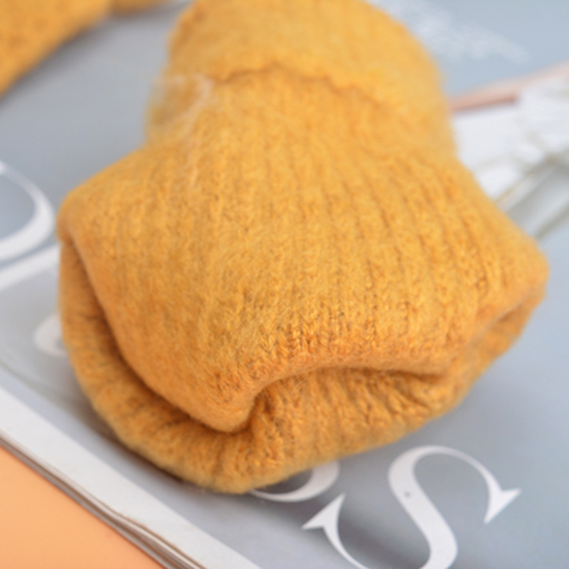 Women&#039;s Exposed Two-Finger Half-Finger Gloves Winter Cute Riding Cold-Proof Warm Five-Finger Missing Finger Men&#039;s Korean Style Student Writing