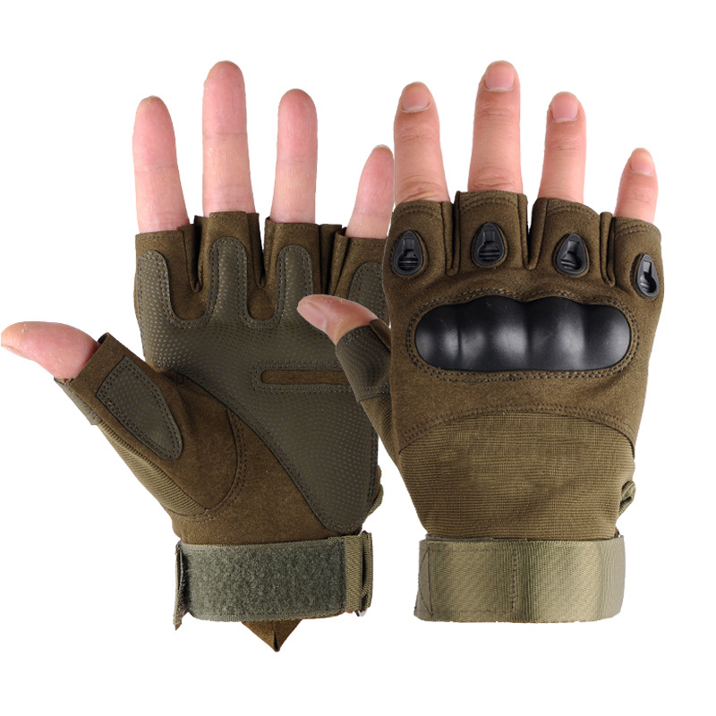 Military Fans Tactical Men&#039;s Half-Finger Gloves Outdoor Mountaineering Protection Wear-Resistant Non-Slip Fitness Cycling Training Fingerless Sports