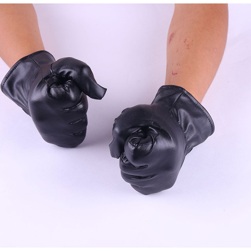 Men&#039;s Autumn and Winter Riding Gloves Warm Gloves Windproof Finger Gloves Outdoor Riding Warm Touch Screen Leather PU Gloves