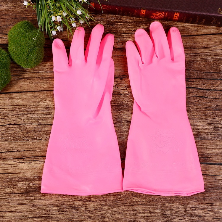 Wholesale Household Cleaning Laundry Rubber Pu Gloves Dishwashing Rubber Kitchen Household Waterproof Latex Gloves