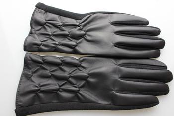 Factory direct wild women don&#039;t fall down and washed leather PU gloves wholesale cotton gloves