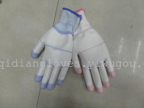 Gloves, anti-static gloves, PU gloves, little Pearl zebra PU gloves