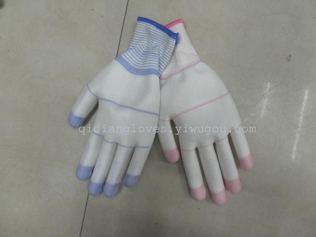 Gloves, anti-static gloves, PU gloves, little Pearl zebra PU gloves