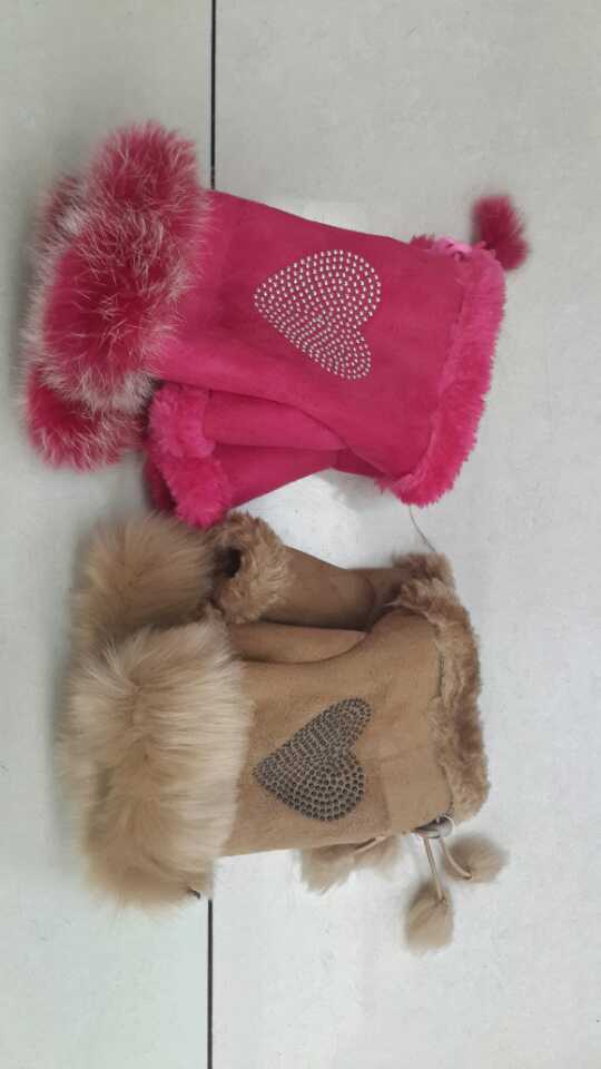 Rabbit fur gloves 