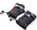 Fashion ladies fingerless gloves fur gloves, winter gloves, rabbit fur gloves