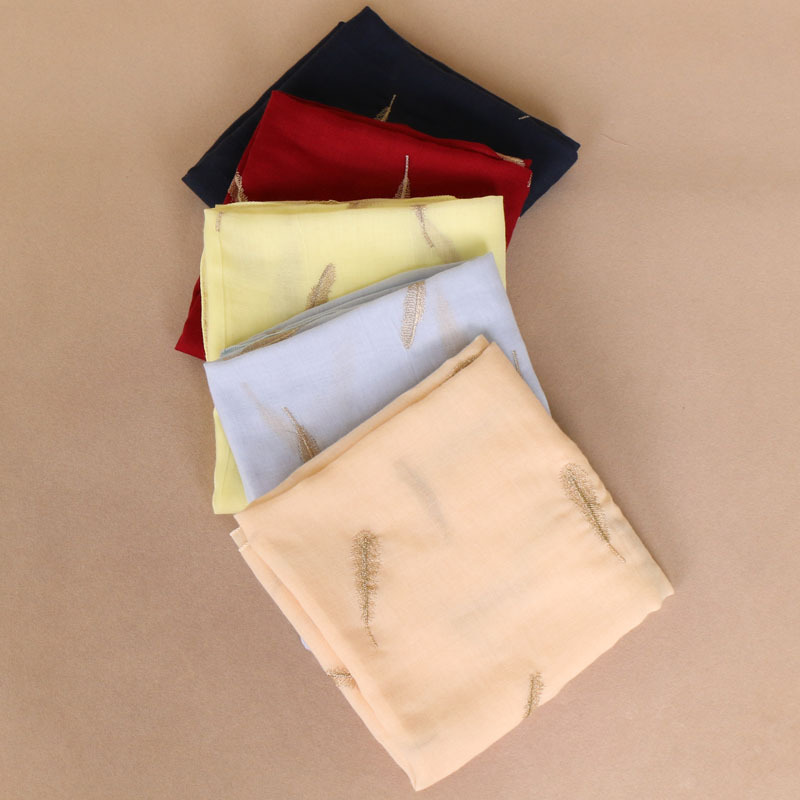 Foreign Trade New Embroidered Feather Sunscreen Shawl Female Thin Fashion Women&#039;s European and American Style Large Long Towel Wholesale Vs102