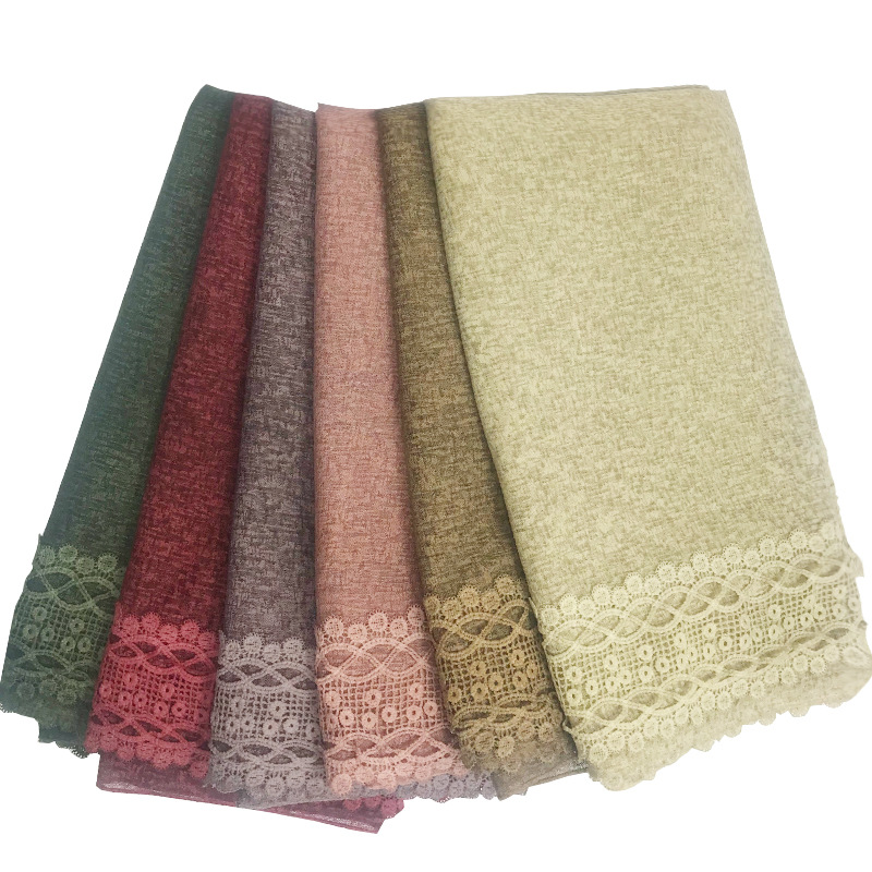 Foreign Trade New Summer Thin Linen Hollow Lace Women&#039;s Scarf Ethnic Handbag Headscarf 11 Colors
