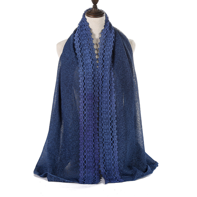 Foreign Trade New Summer Thin Linen Hollow Lace Women&#039;s Scarf Ethnic Handbag Headscarf 11 Colors