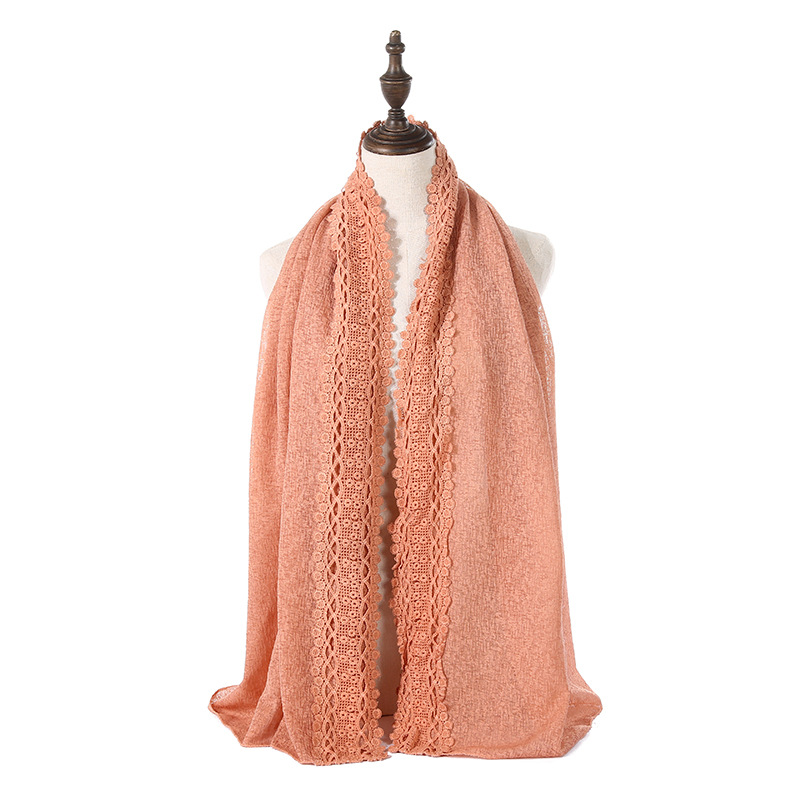 Foreign Trade New Summer Thin Linen Hollow Lace Women&#039;s Scarf Ethnic Handbag Headscarf 11 Colors