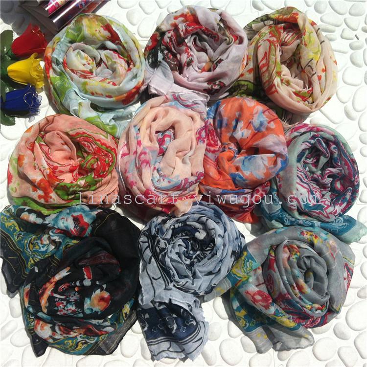 Spring and summer ladies shawl Jacquard shawl scarf dual-purpose ethnic long cashew air conditioning air