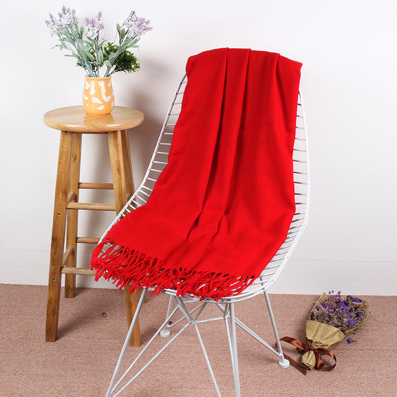 2020 New Scarf Solid Color Ethnic Style Cashmere-like Tassel Large Scarf Shawl Unisex
