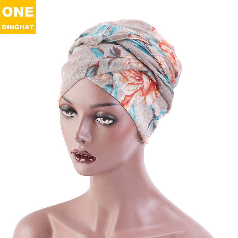 Retro Style Cotton Tam-O&#039;-Shanter Scarf Ethnic Style Scarf Hat Headcloth Women&#039;s Square Scarf