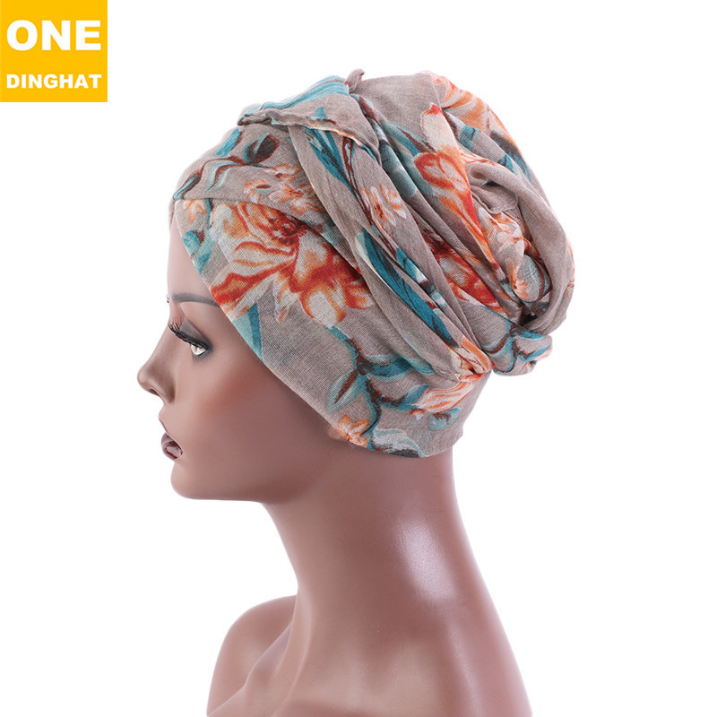 Retro Style Cotton Tam-O&#039;-Shanter Scarf Ethnic Style Scarf Hat Headcloth Women&#039;s Square Scarf