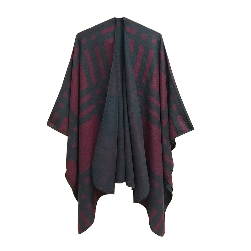 All-Matching Striped Plaid Tr Cotton Shawl Office Air Conditioner Split Cloak Foreign Trade Scarf Manufacturer
