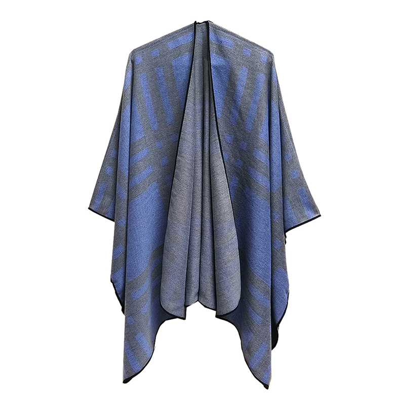 All-Matching Striped Plaid Tr Cotton Shawl Office Air Conditioner Split Cloak Foreign Trade Scarf Manufacturer