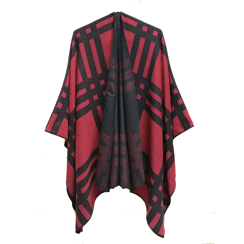 All-Matching Striped Plaid Tr Cotton Shawl Office Air Conditioner Split Cloak Foreign Trade Scarf Manufacturer