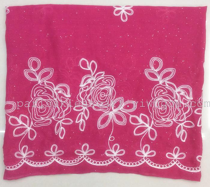 Bali cotton yarn fabric scarf TR folk style three-dimensional embroidery
