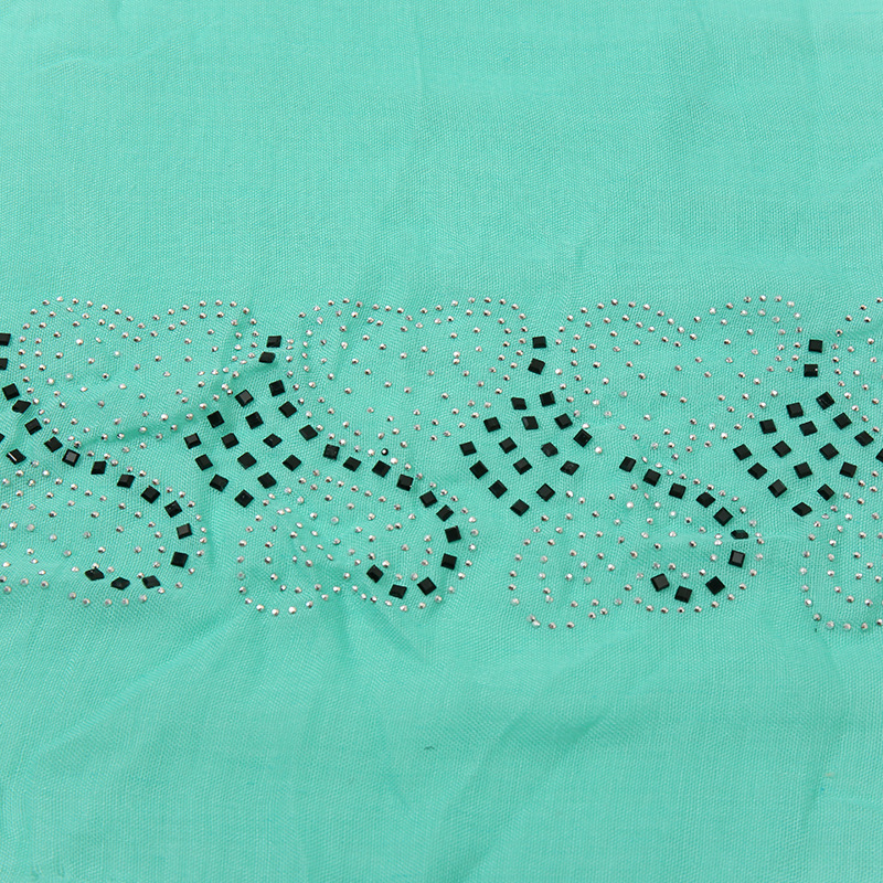 Foreign Trade Scarf Cotton and Linen Tr Lace Rhinestone Pearl Scarf Jm164