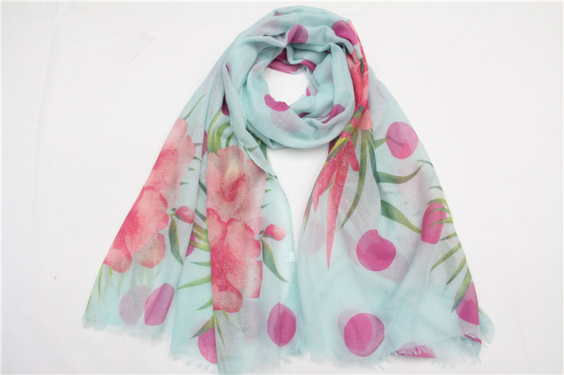 Autumn and Winter Scarf Printing Tr Space Cotton Scarf Hot Sale Foreign Trade Scarf Cotton and Linen