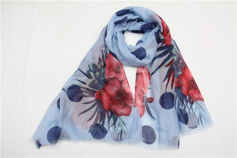 Autumn and Winter Scarf Printing Tr Space Cotton Scarf Hot Sale Foreign Trade Scarf Cotton and Linen